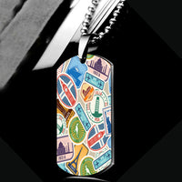 Thumbnail for Travel Icons Designed Metal Necklaces