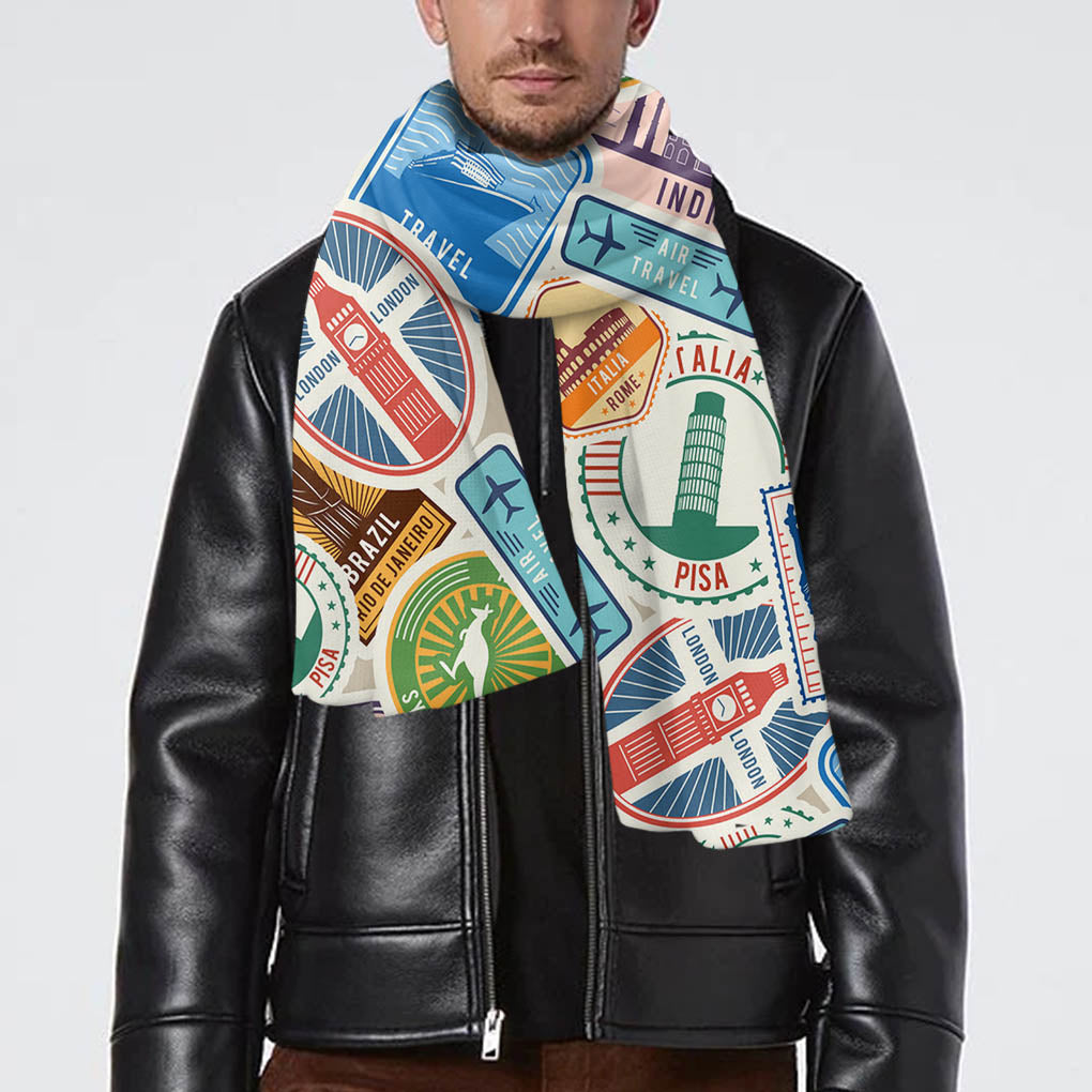 Travel Icons Designed Scarfs