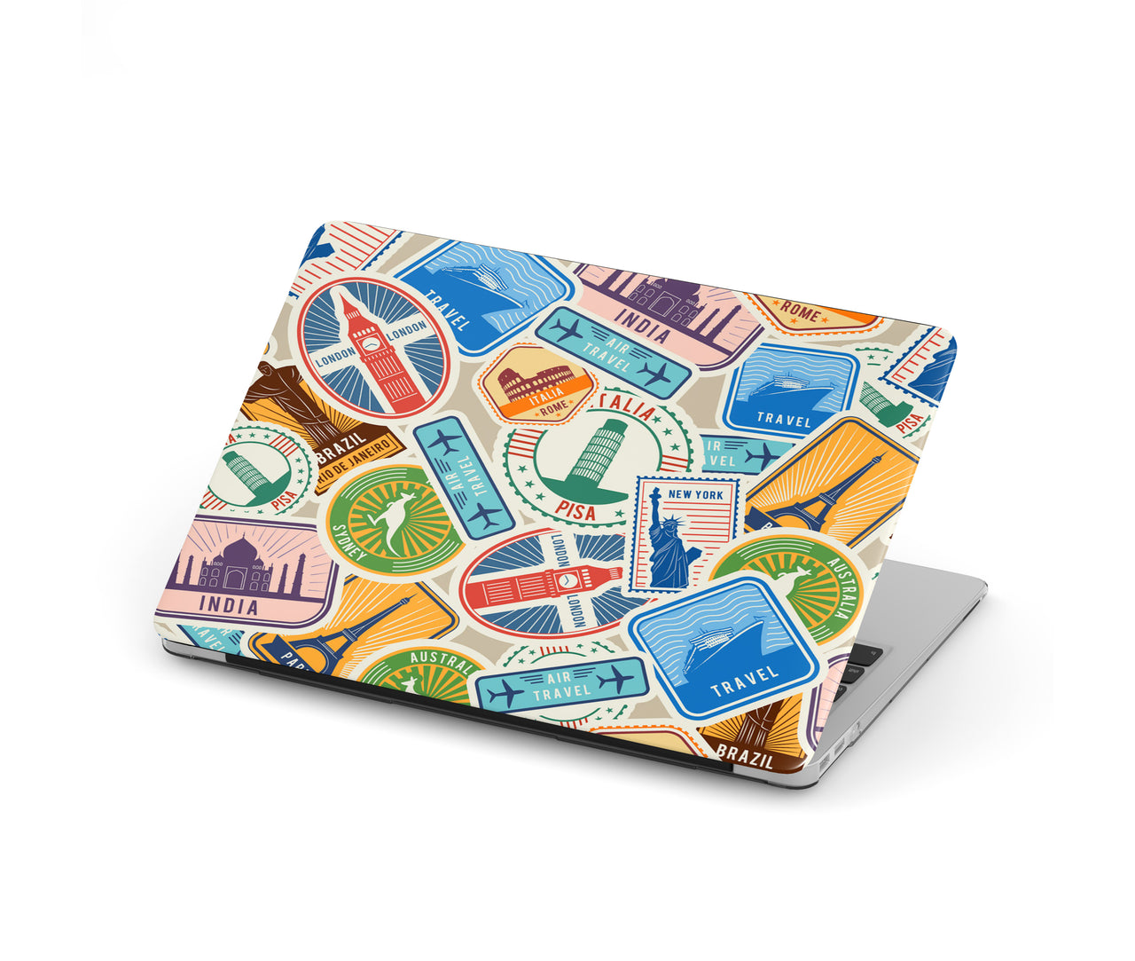 Travel Icons Designed Macbook Cases
