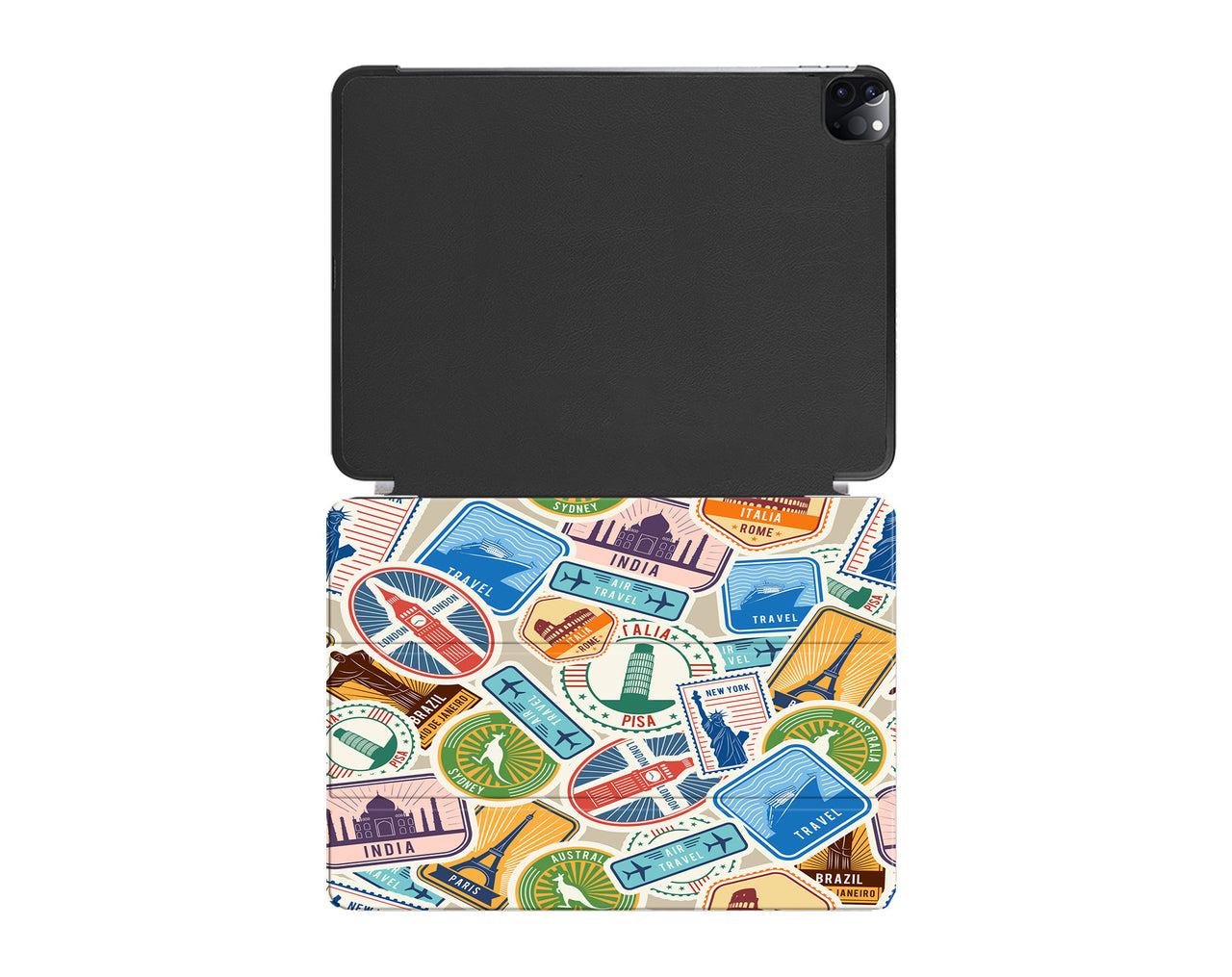 Travel Icons Designed iPad Cases