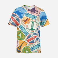 Thumbnail for Travel Stickers Designed 3D T-Shirts