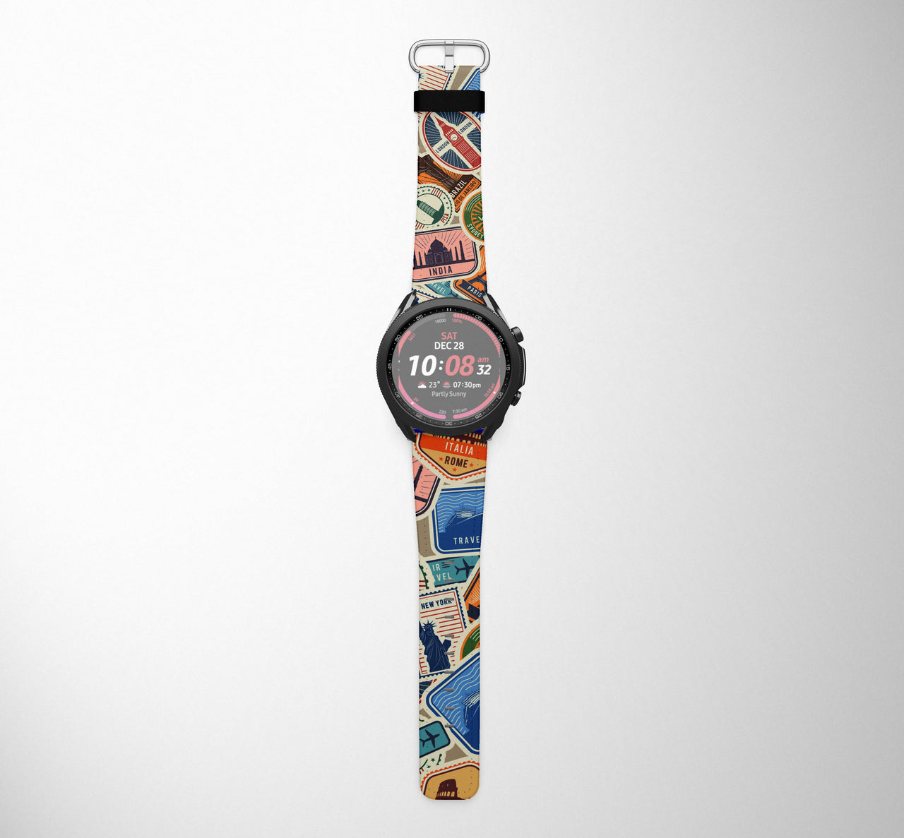 Travel Stickers Designed Samsung & Huawei Watch Bands