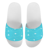Thumbnail for Travel The The World By Plane Designed Sport Slippers