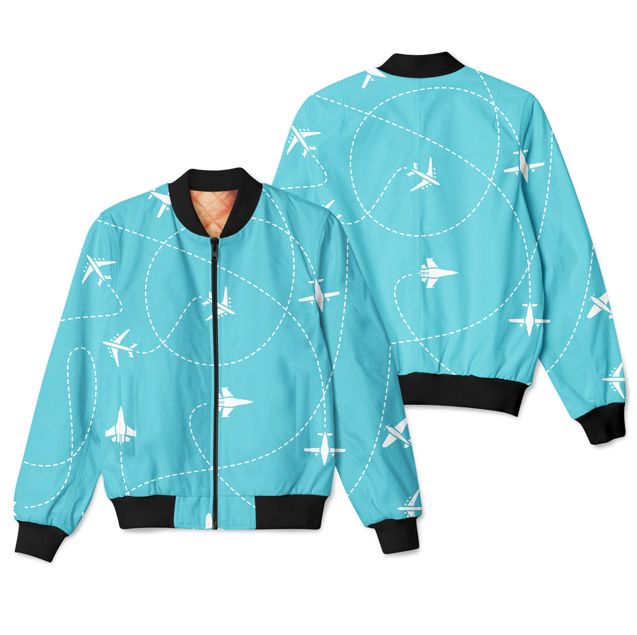 Travel The The World By Plane Designed 3D Pilot Bomber Jackets