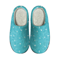 Thumbnail for Travel The The World By Plane Designed Cotton Slippers