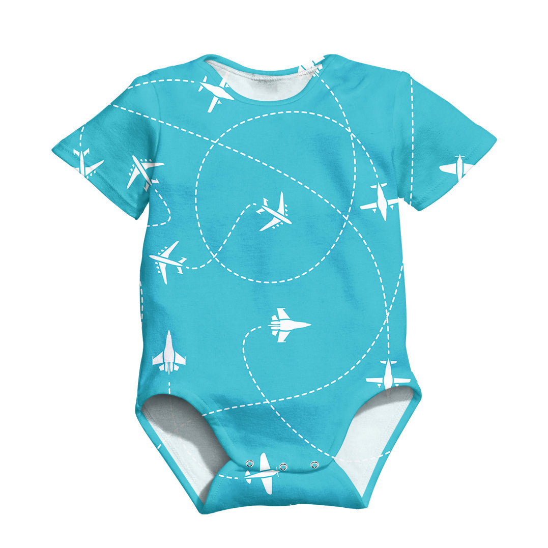Travel The The World By Plane Designed 3D Baby Bodysuits