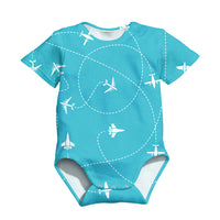 Thumbnail for Travel The The World By Plane Designed 3D Baby Bodysuits