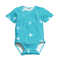 Thumbnail for Travel The The World By Plane Designed 3D Baby Bodysuits