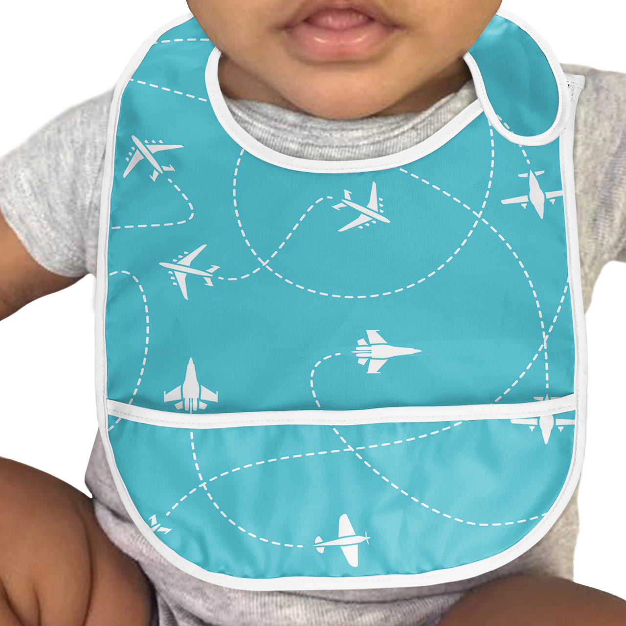 Travel The The World By Plane Designed Baby Bib