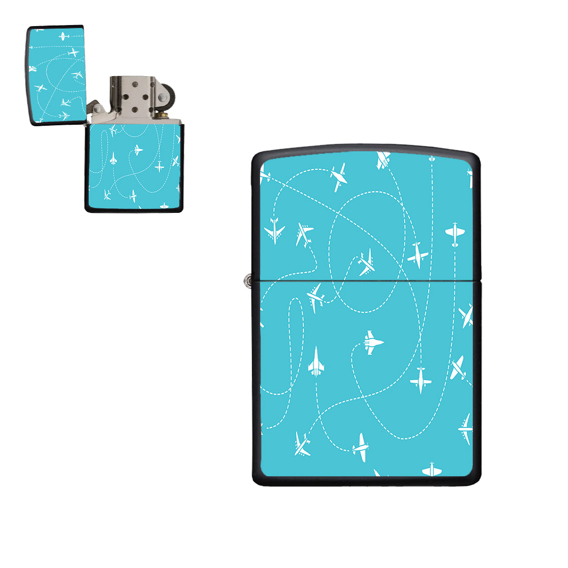 Travel The The World By Plane Designed Metal Lighters