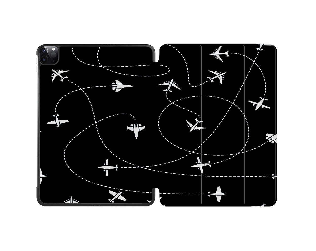 Travel The World By Plane (Black) Designed iPad Cases