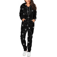 Thumbnail for Travel The World By Plane (Black) Designed Jumpsuit for Men & Women