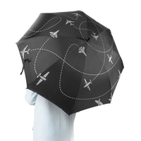 Thumbnail for Travel The World By Plane (Black) Designed Umbrella