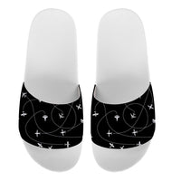 Thumbnail for Travel The World By Plane (Black) Designed Sport Slippers