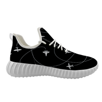 Thumbnail for Travel The World By Plane (Black) Designed Sport Sneakers & Shoes (MEN)