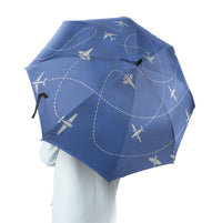 Thumbnail for Travel The World By Plane (Blue) Designed Umbrella