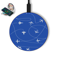 Thumbnail for Travel The World By Plane (Blue) Designed Wireless Chargers