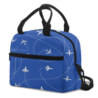 Thumbnail for Travel The World By Plane (Blue) Designed Lunch Bags
