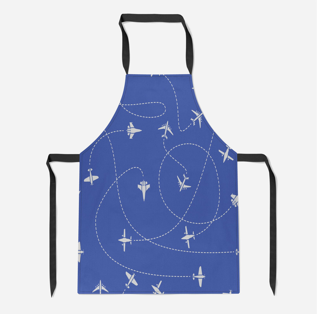 Travel The World By Plane (Blue) Designed Kitchen Aprons