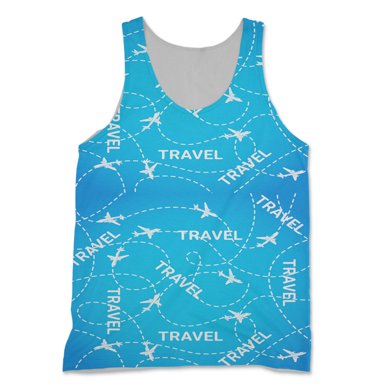 Travel & Planes Designed 3D Tank Tops