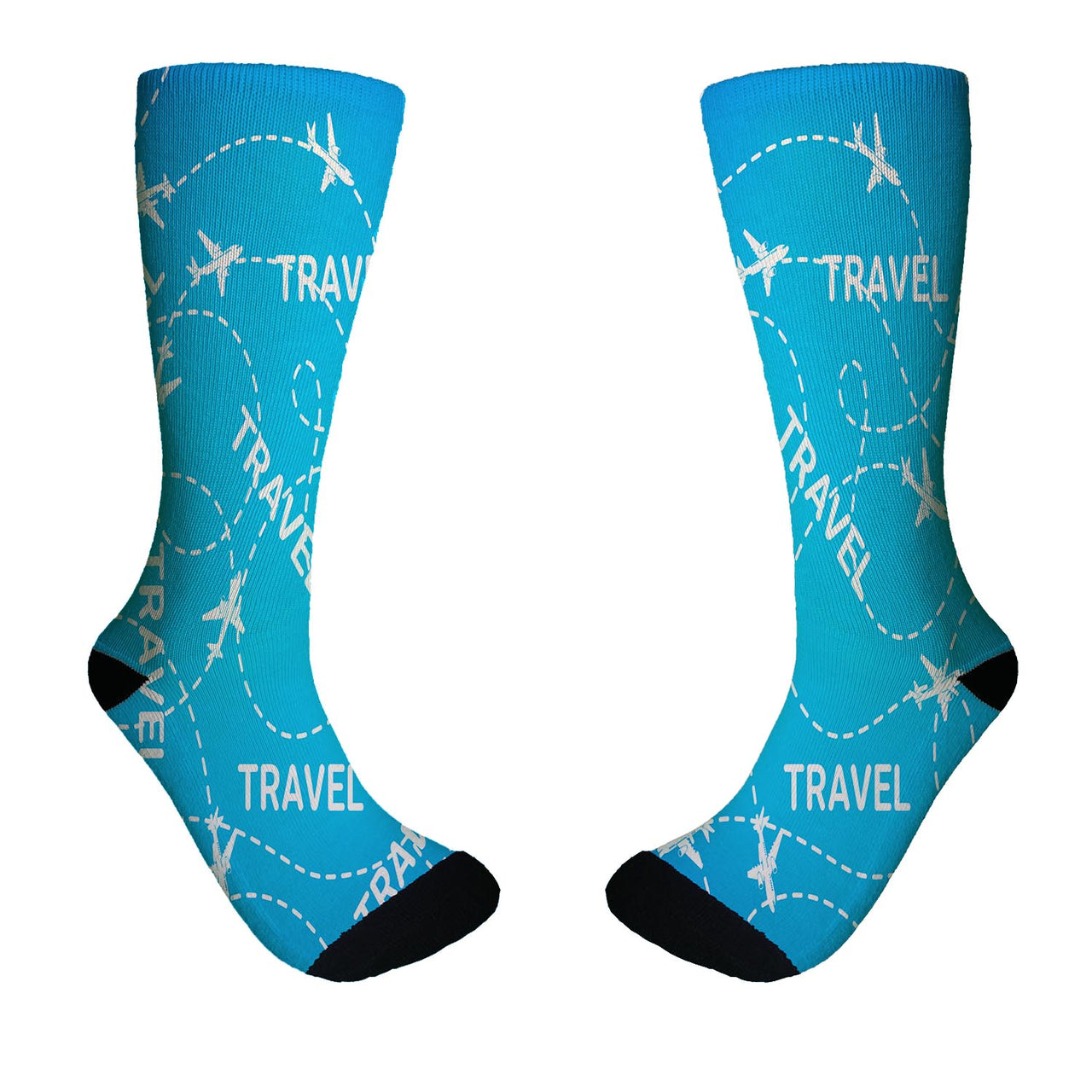 Travel & Planes Designed Socks