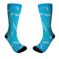 Thumbnail for Travel & Planes Designed Socks