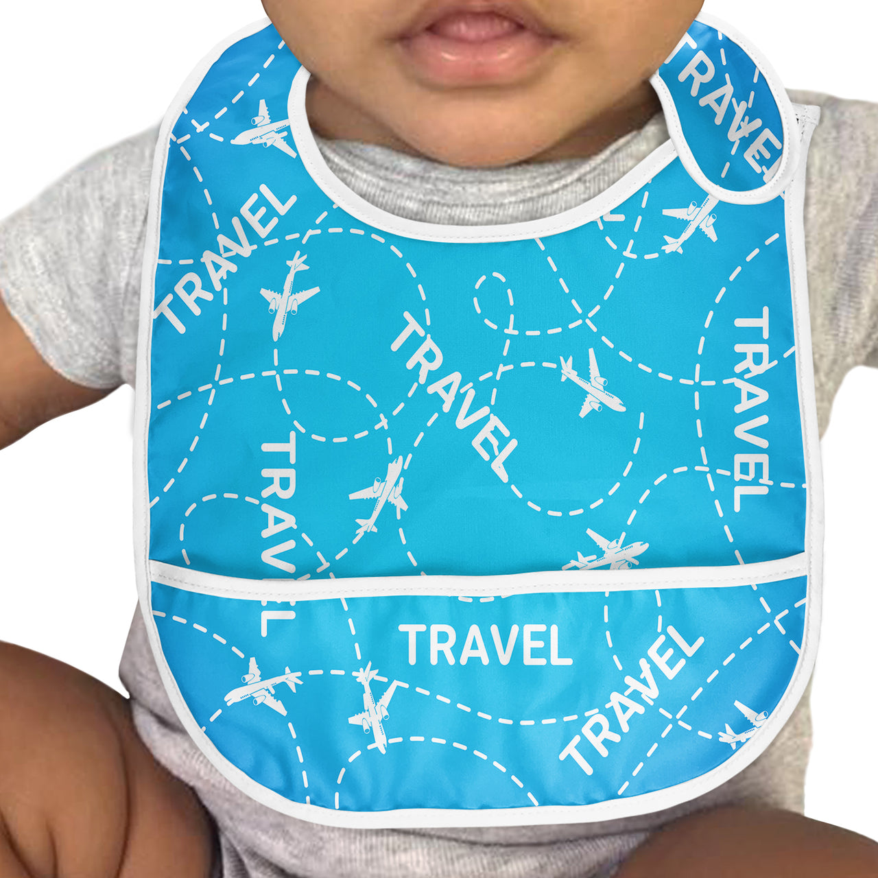 Travel & Planes Designed Baby Bib