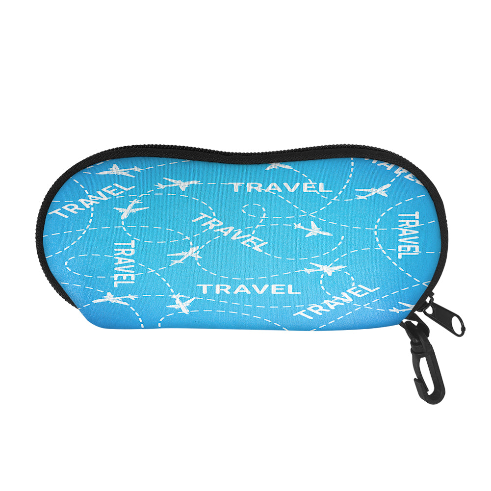 Travel & Planes Designed Glasses Bag