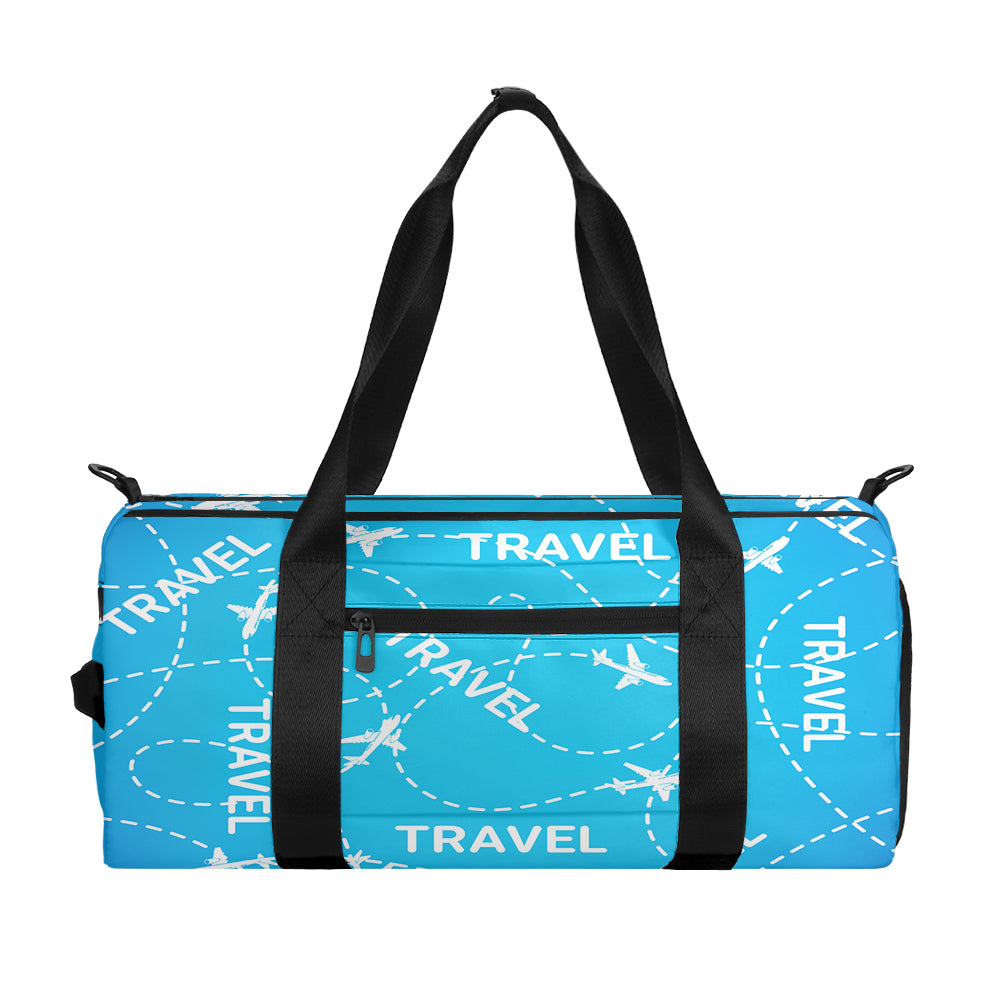 Travel & Planes Designed Sports Bag