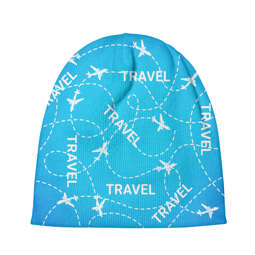 Travel & Planes Designed Knit 3D Beanies