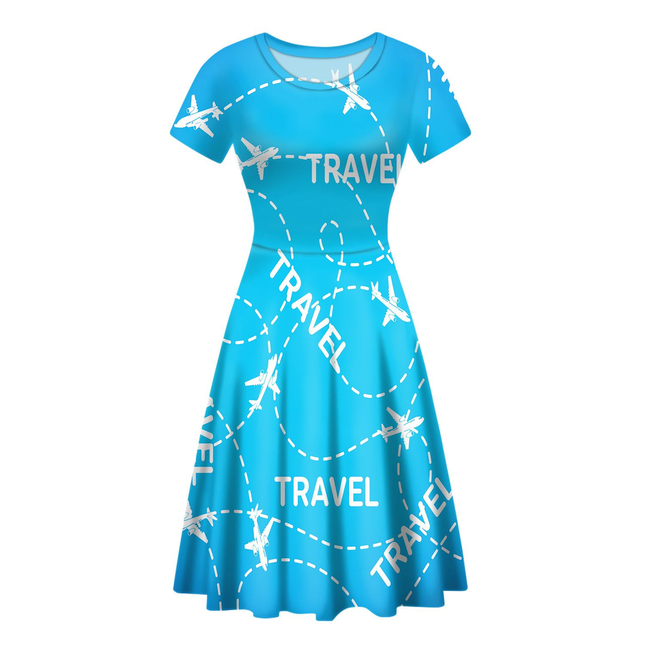 Travel & Planes Designed Women Midi Dress