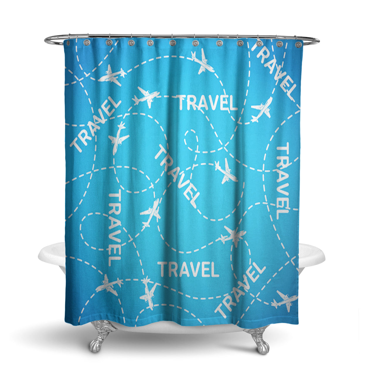 Travel & Planes Designed Shower Curtains