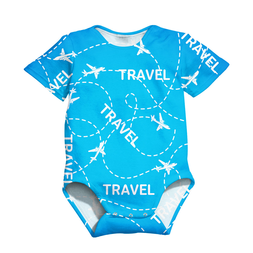 Travel & Planes Designed 3D Baby Bodysuits