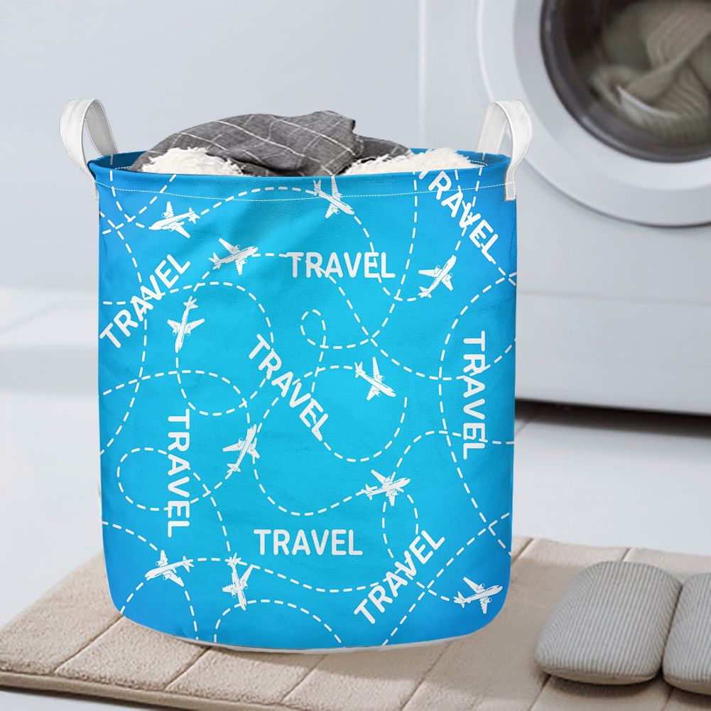 Travel & Planes Designed Laundry Baskets