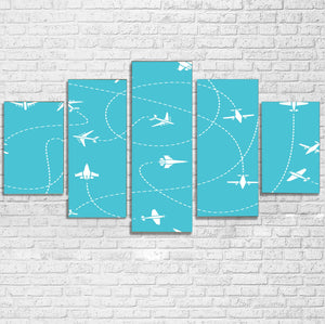 Travel The The World By Plane Multiple Canvas Poster Aviation Shop 