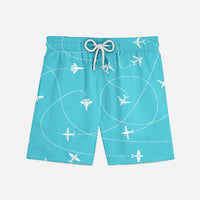Thumbnail for Travel The World By Plane Designed Swim Trunks & Shorts