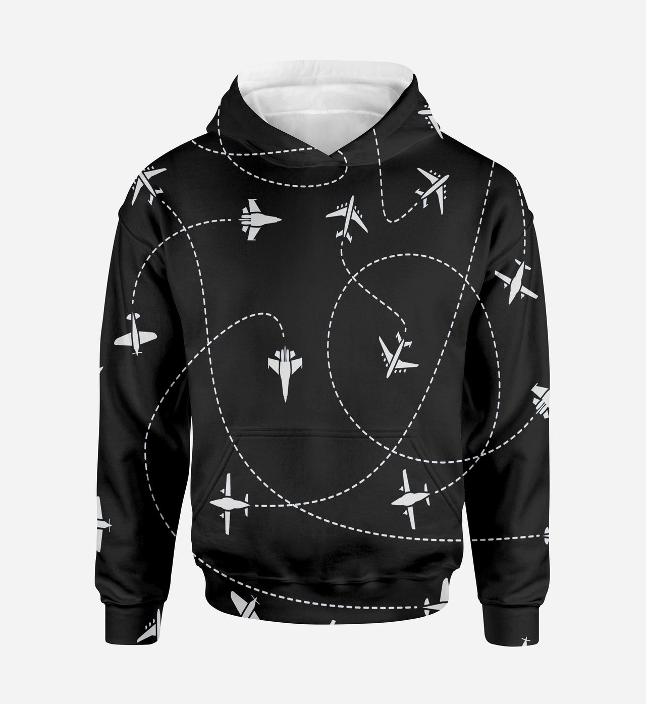 Travel The World By Plane (Black) Printed 3D Hoodies