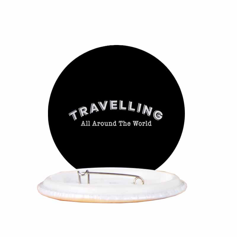 Travelling All Around The World Designed Pins
