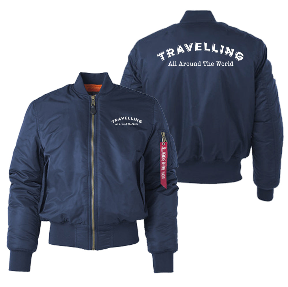 Travelling All Around The World Designed "Women" Bomber Jackets