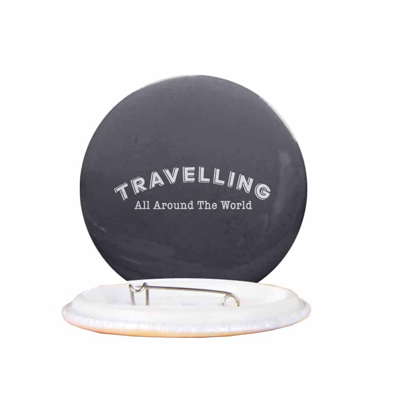 Travelling All Around The World Designed Pins