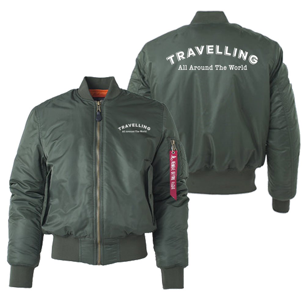 Travelling All Around The World Designed "Women" Bomber Jackets