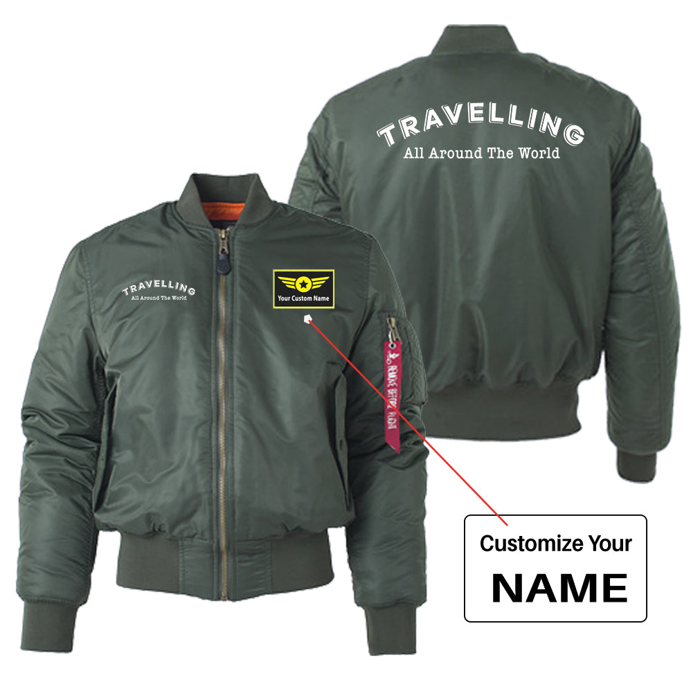 Travelling All Around The World Designed "Women" Bomber Jackets