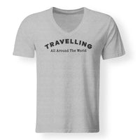 Thumbnail for Travelling All Around The World Designed V-Neck T-Shirts