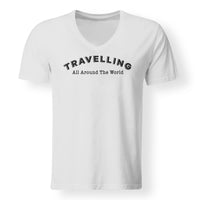 Thumbnail for Travelling All Around The World Designed V-Neck T-Shirts