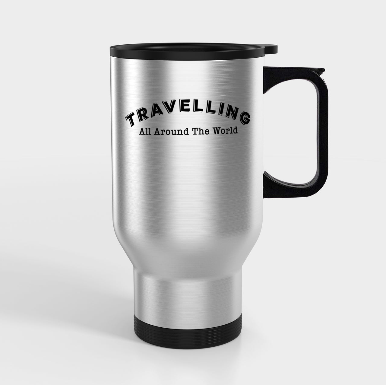 Travelling All Around The World Designed Travel Mugs (With Holder)