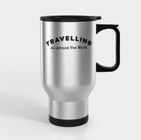 Thumbnail for Travelling All Around The World Designed Travel Mugs (With Holder)