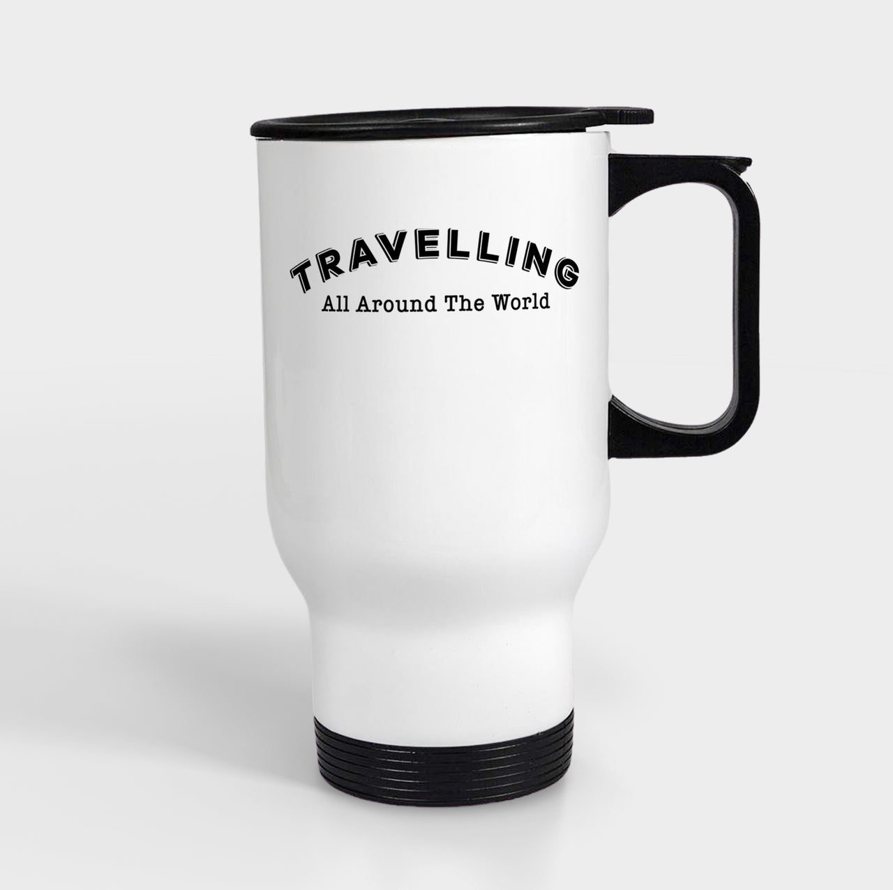 Travelling All Around The World Designed Travel Mugs (With Holder)