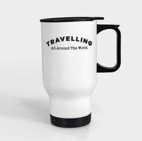 Thumbnail for Travelling All Around The World Designed Travel Mugs (With Holder)