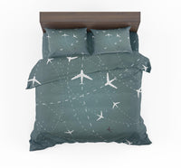 Thumbnail for Travelling with Aircraft (Green) Designed Bedding Sets