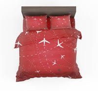 Thumbnail for Travelling with Aircraft (Red) Designed Bedding Sets